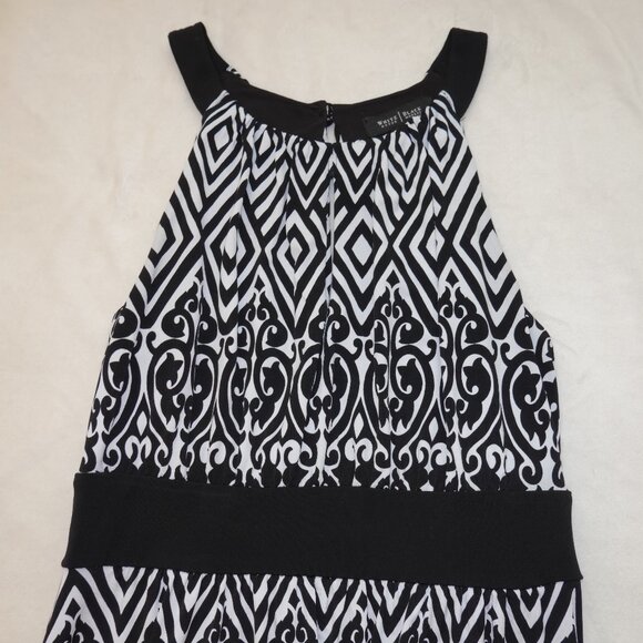 Women's Size Small White House Black Market Halter Neck Keyhole A-Line Dress - Picture 3 of 9